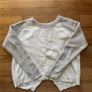 Women's Gray and Cream Sweater